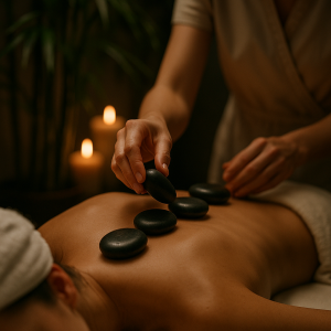 Pack Sérénité Minérale – Massage pierres chaudes